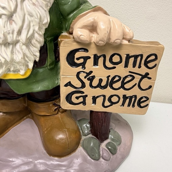 Garden Greater Gnome Sweet Gnome + Winter Hat 10" Outdoor Home Decor - Picture 4 of 13